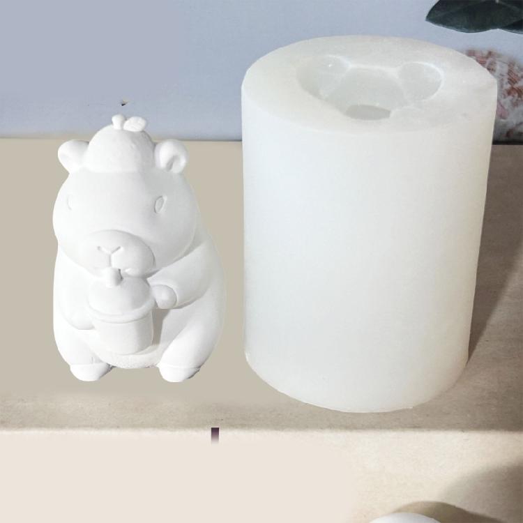 Capybara Shaped Candle Mold Reusable Silicone Mold for Home Decorations Practical Aromatherapys Mould Jewelry Supplies
