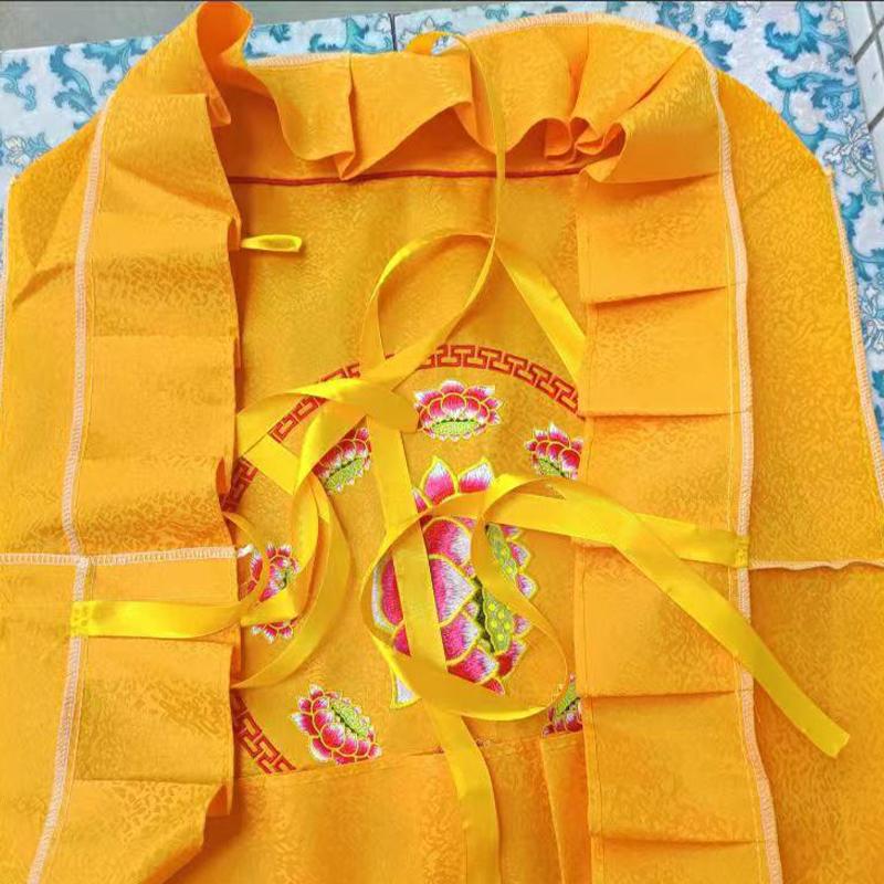 Lotus-Stickerei Anbetung Baddha Kissenbezug Satin Yoga Tischset-Abdeckung Tempel Buddhistischer Segen Gebet Futonbezug Ohne Füllung