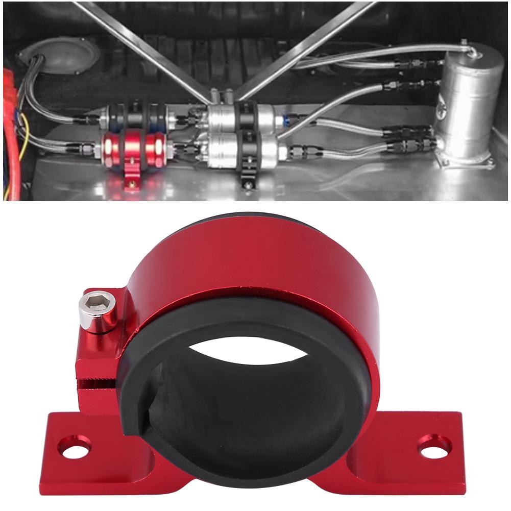 Aluminum Alloy 50mm Car Fuel Pump Mounting Bracket Single Filter Clamp Black