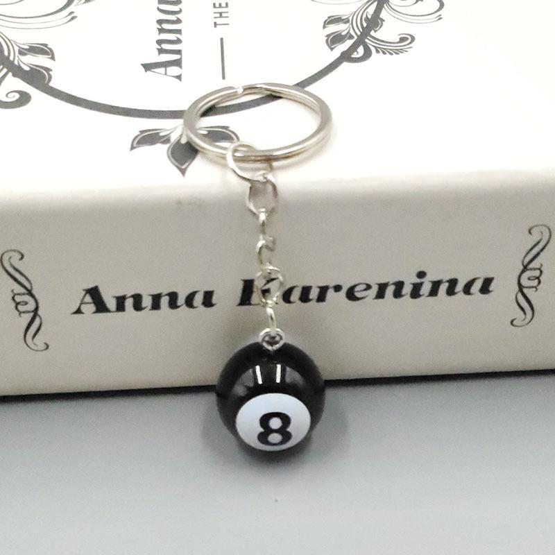 DIY Jewelry Accessories: Mini Resin Black Billiard Table Keychains & Bag Charms