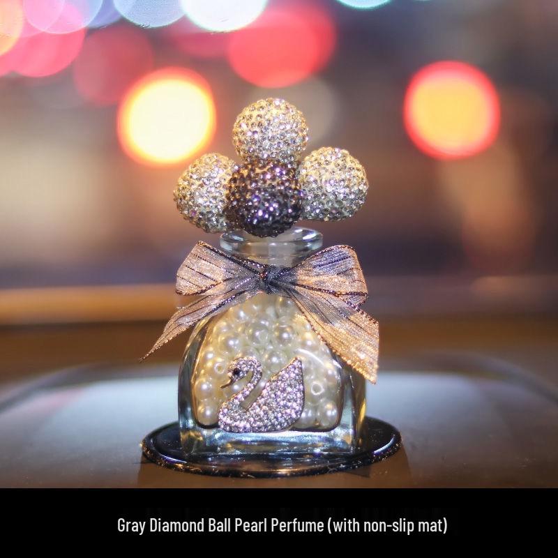 Crystal Swan Car Air Freshener - Deluxe Interior Ornament Set for Women