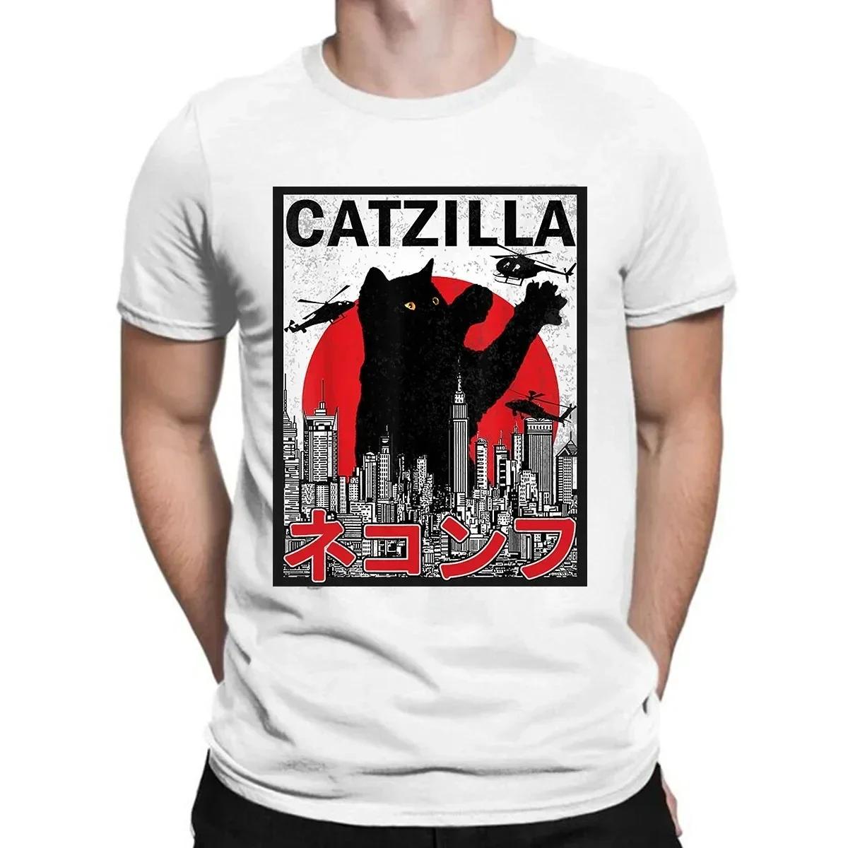 

Funny Catzilla Japan Cat Kitten Lover Men T Shirt Male Casual Tees Summer Hombre Oversized Tee Harajuku Shirt Men Clothing - ... 5XL різнокольоровий
