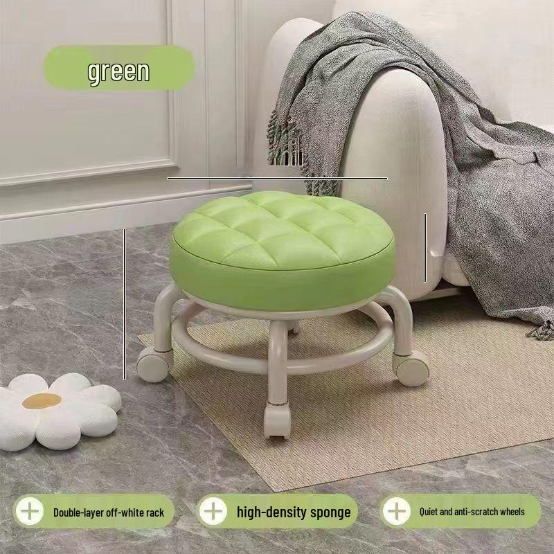 Children's Low Stool with Universal Wheels - Versatile, Movable Chair for Living Room