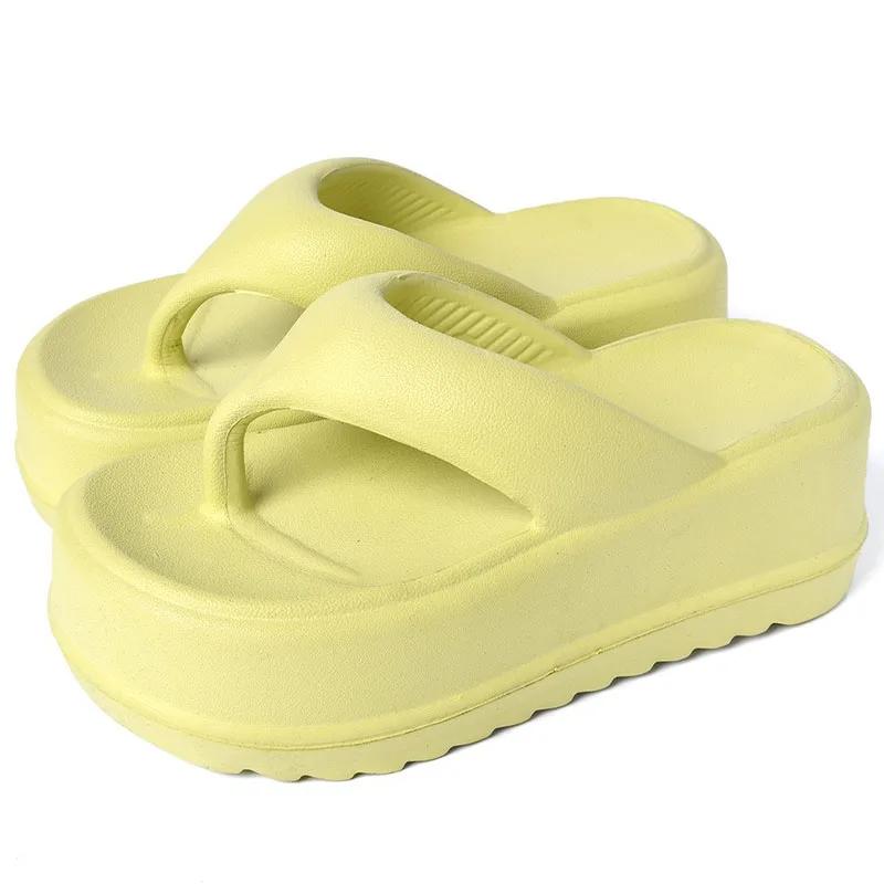 Fashion Platform Slippers New Summer Women Wedges Flip Flops Casual Shoes Sandals 2024 Fashion Trend Walking Home Shoes Flat Slides