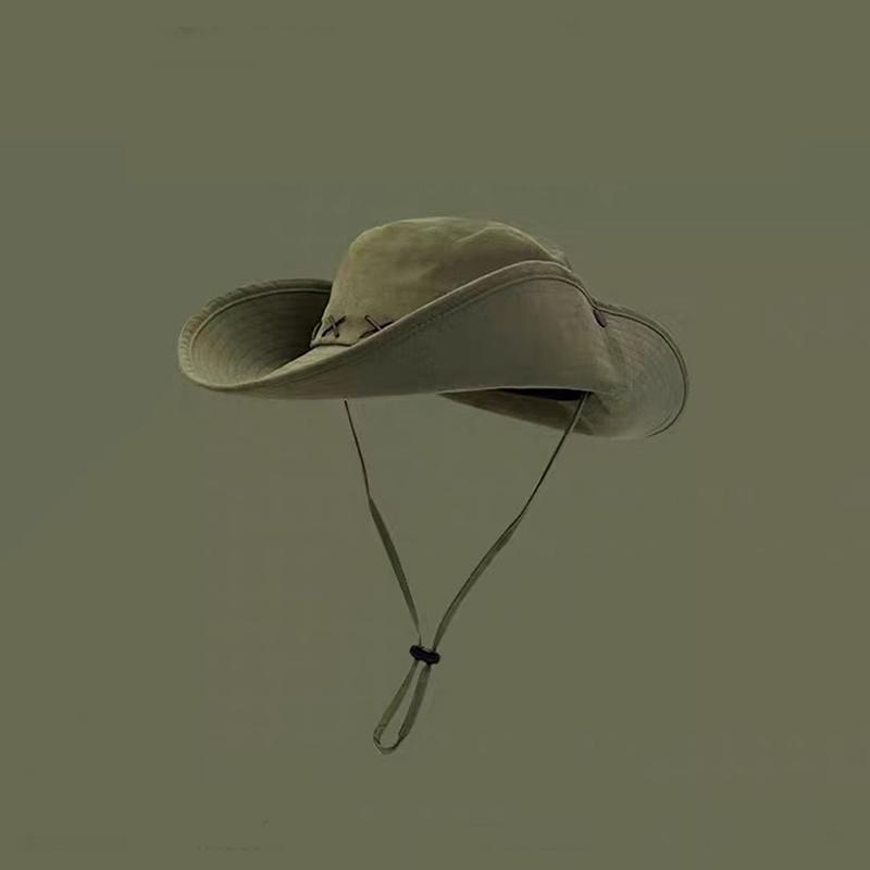 

Женская ретро-панама с широкими полями 10 см, ковбойская рыболовная кепка, солнцезащитный крем для лета на открытом воздухе, для рыбалки, походов, ветрозащитный боб
