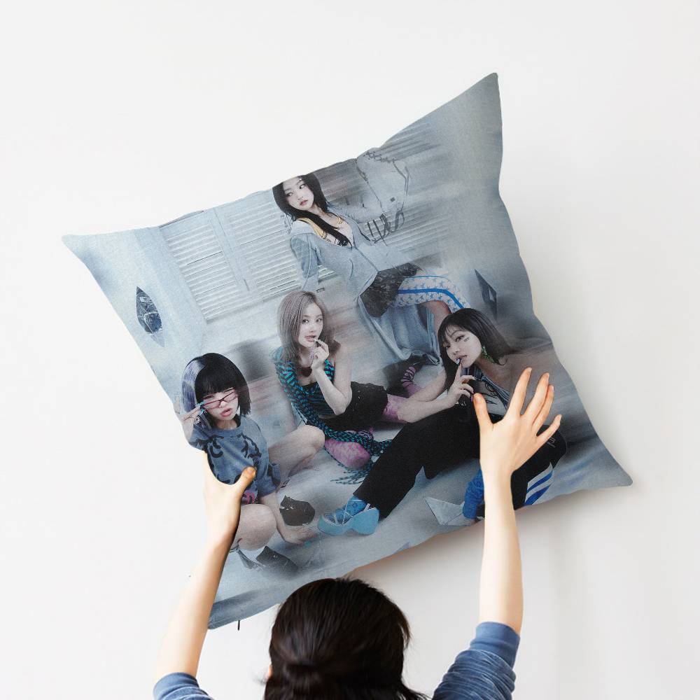 Kpop Girl Group K-Kiss Of Life Pillow Cover Design cushion Cover decor Holiday Decorati