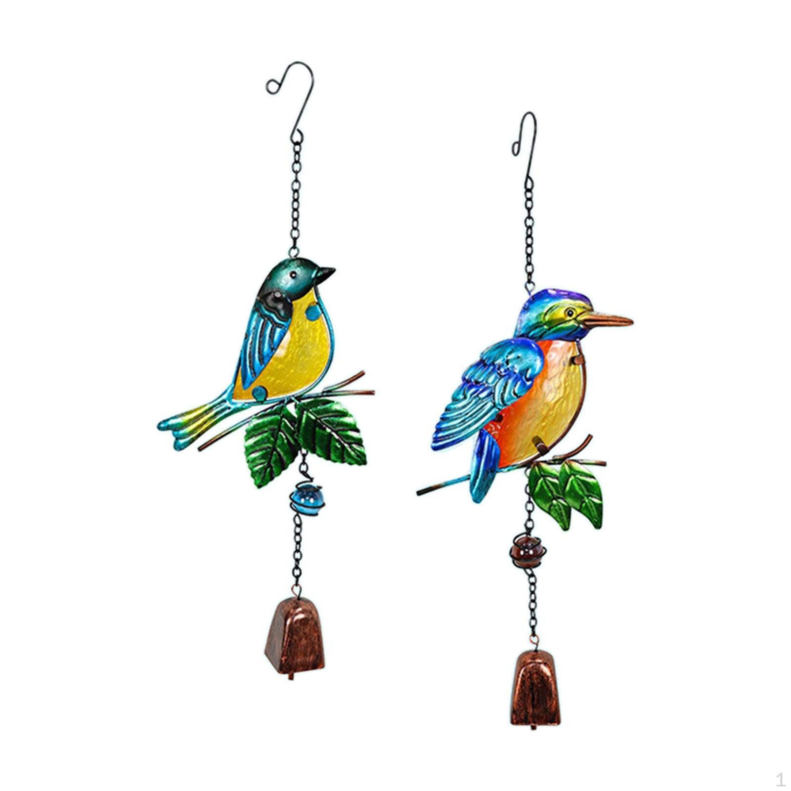 Bird Wind Chimes for Outside Ornament Windchimes Hanging Window, Garden Decor