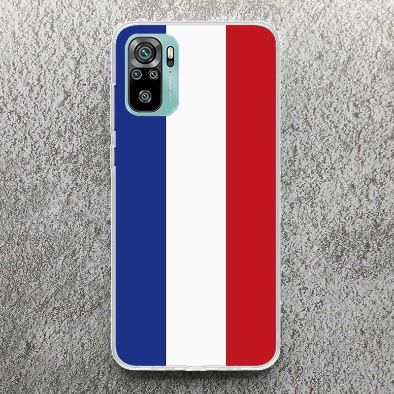 France Flag Print Soft Case for Xiaomi Redmi Note 14 13 12S 11S Phone Shell 10 Pro Plus 11E 11T 12 11 10S 5G Cover Soft Case for
