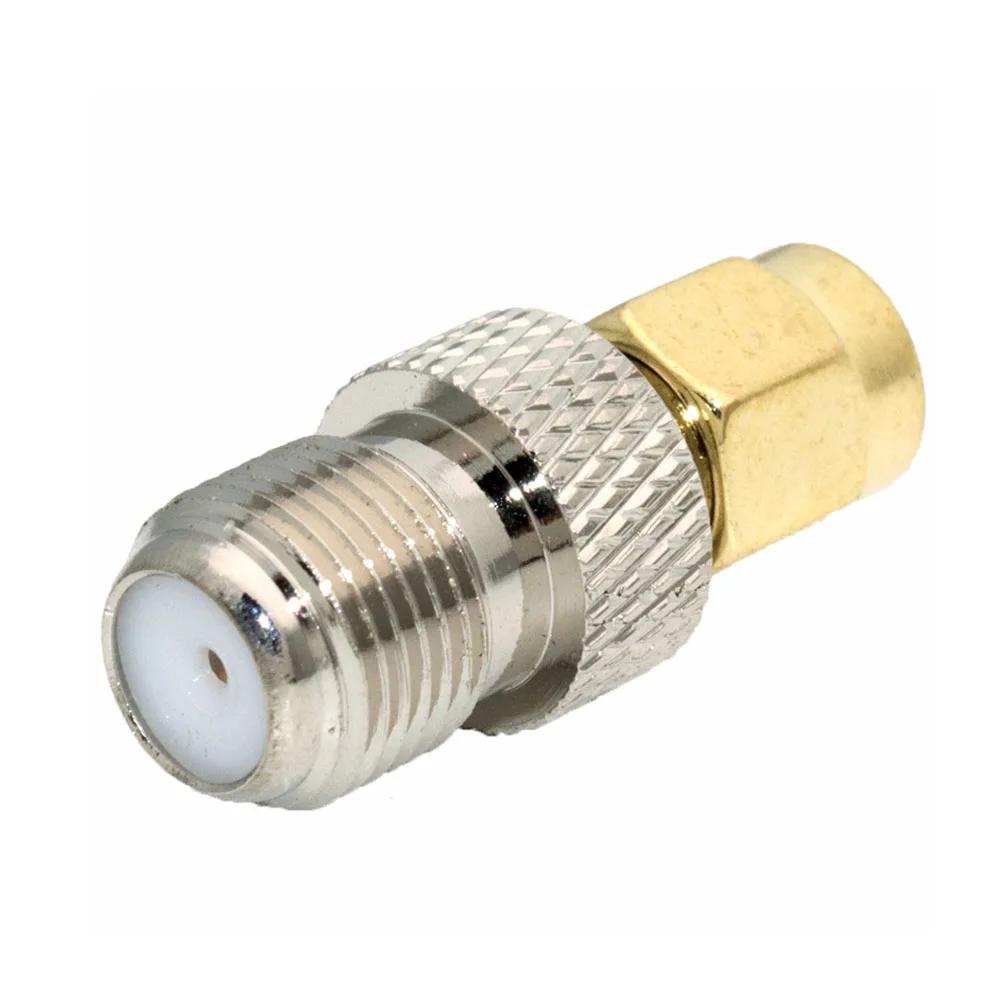 2/10pc Coaxial Adapter SMA Male Turn F-Fe Copper RF Conversion Head Smaj/ Internal Thread Inner Needle Turn F External Thread