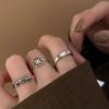 Verstellbares Ring-Set im koreanischen Stil für Damen - Enthält offene Zeigefinger- und Kettenringe