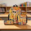Dandy Cartoon Printed Backpack Set Middle School Student School Bag Lightweight Leisure Bag