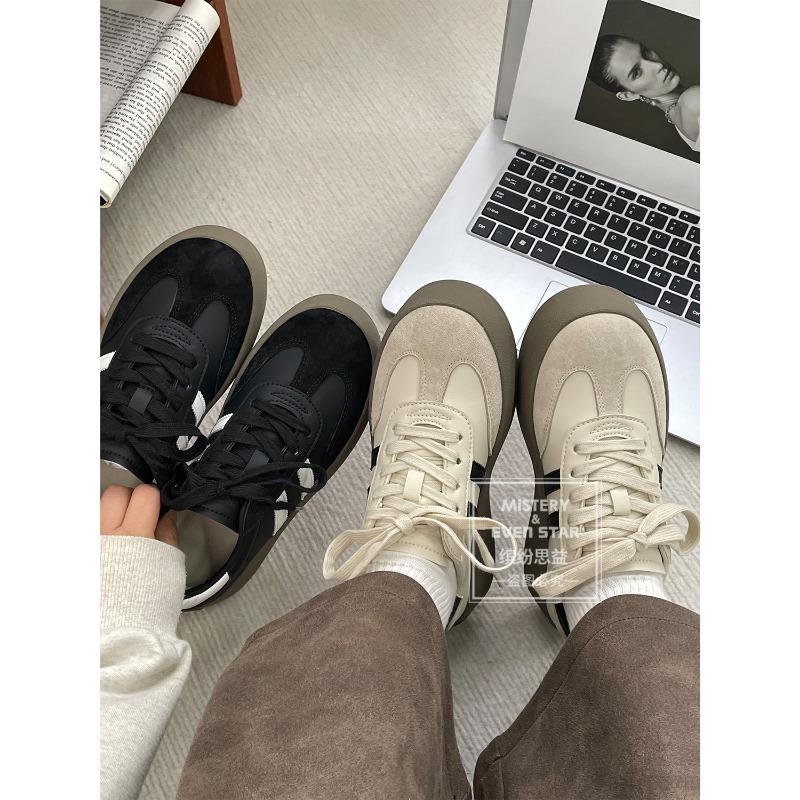 Autumn new casual sports board shoes versatile platform white shoes 1119