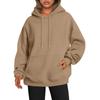 Unisex Loose Casual Autumn/Winter Hooded Pullover with Drawstring and Drop Shoulder Sleeves