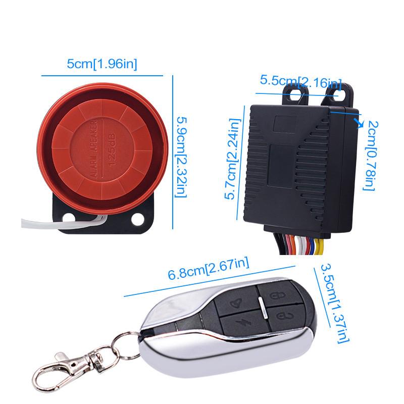 12V Anti-Theft Security Alarm System Remote Control Engine Start P15 For Motorcycle/Scooter/Autobike