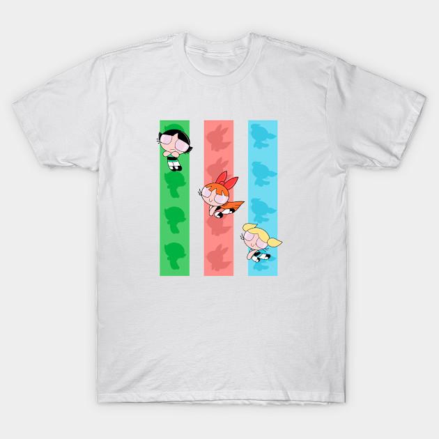 

Men Black Print T-shirt The Powerpuff Girls No-Cut Transfer Paper Print Cotton Tshirt S