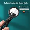 Stainless Steel Magnifying Nail Clippers for Elderly with Hard, Thick Nails - Large Size