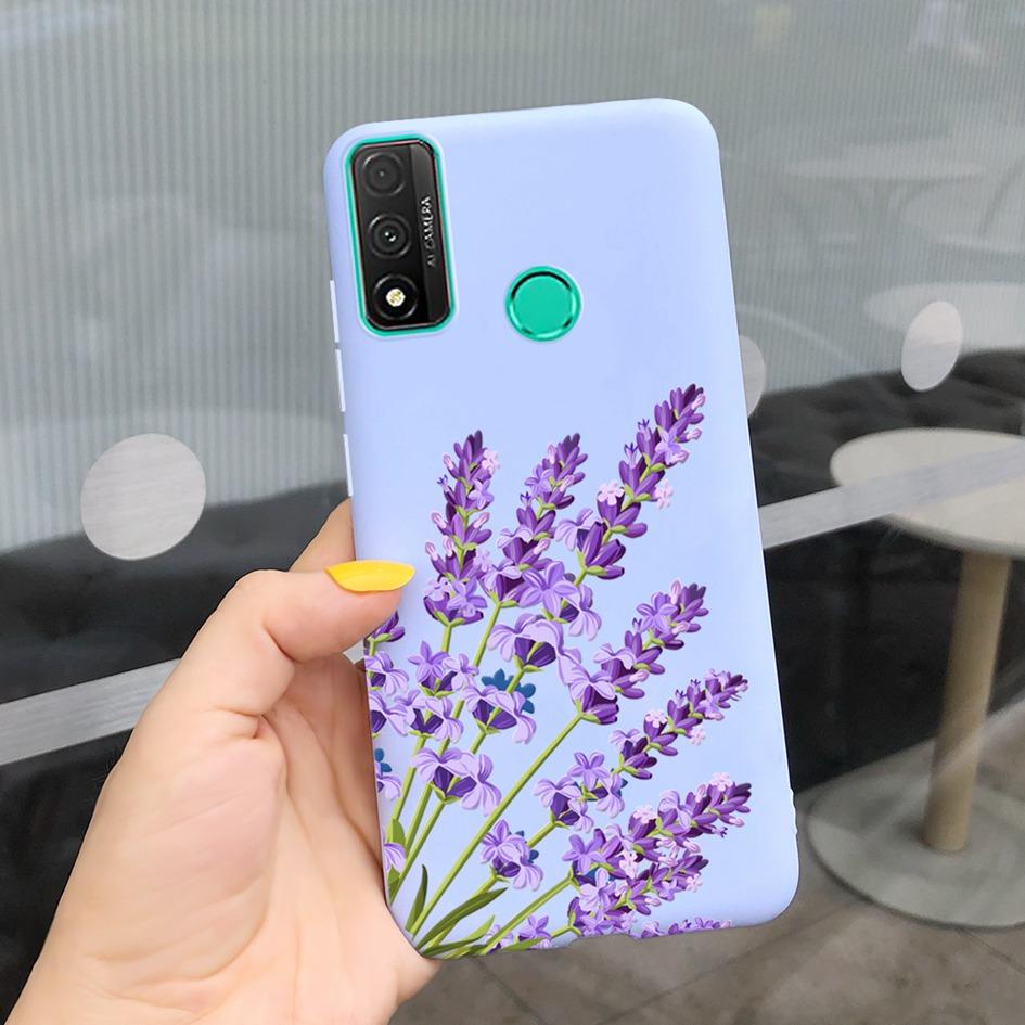 For Funda Huawei P Smart 2020 Case Coque Popular Lavender Flower Phone Case For Huawei P Smart 2020 6.21" Soft Shockproof Bumper
