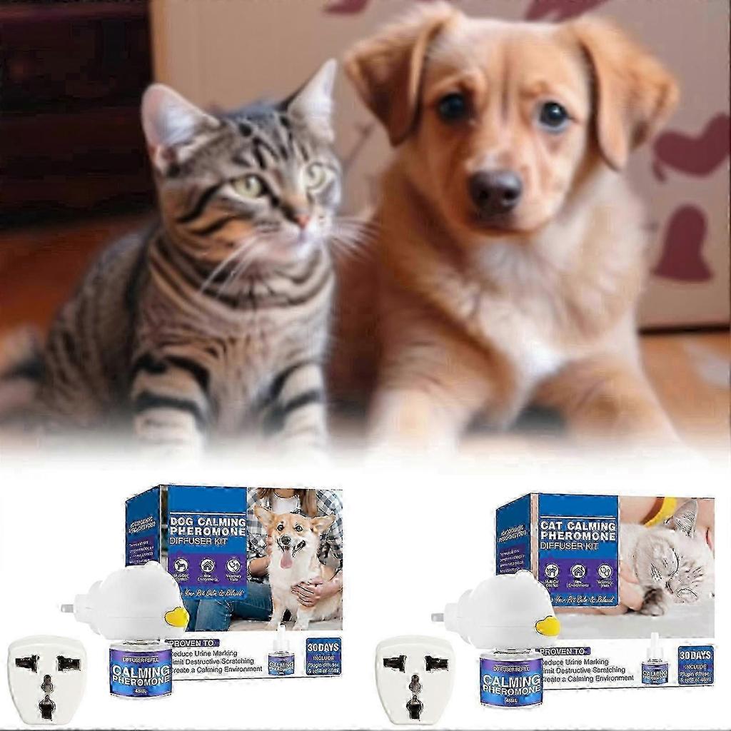 Pet Calming Pheromone Diffuser Kit Anti-stress Anxiety Relief Calming Spray For Cats Dogs_Lumo