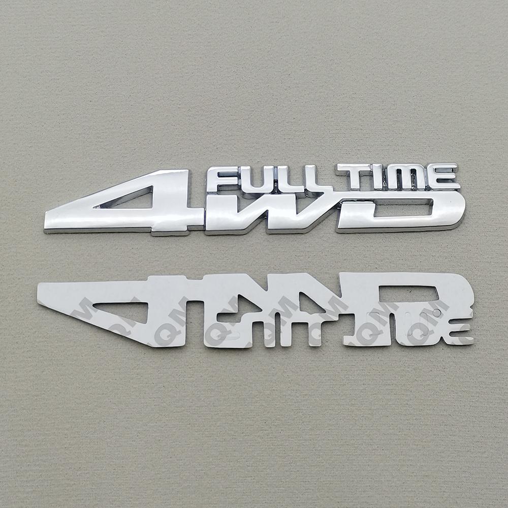 3D Car Sticker 4WD Full Time Logo Emblem Truck Fender Auto Badge Decal Accessories For Toyota Prado Honda Jeep  Ford Mitsubishi