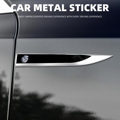 2pcs 3D Metal Car Fender Side Wing Blade Badge Emblem Sticker For Volkswagen Polo Passat B5 B6 B7 T4 T5 Golf 4 5 6 Tiguan Jetta