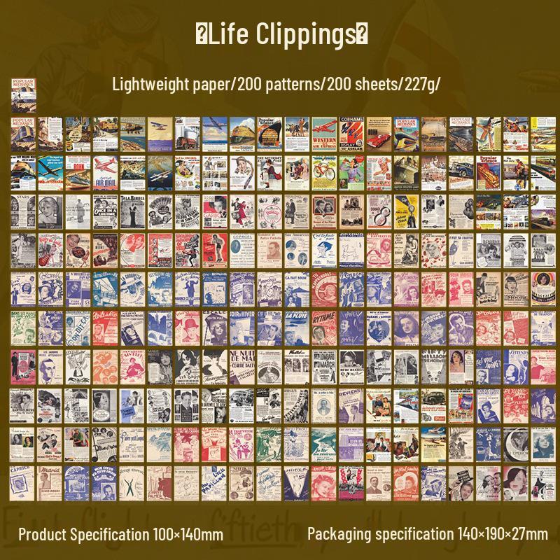 American Retro Floral Literary Journal Background Paper