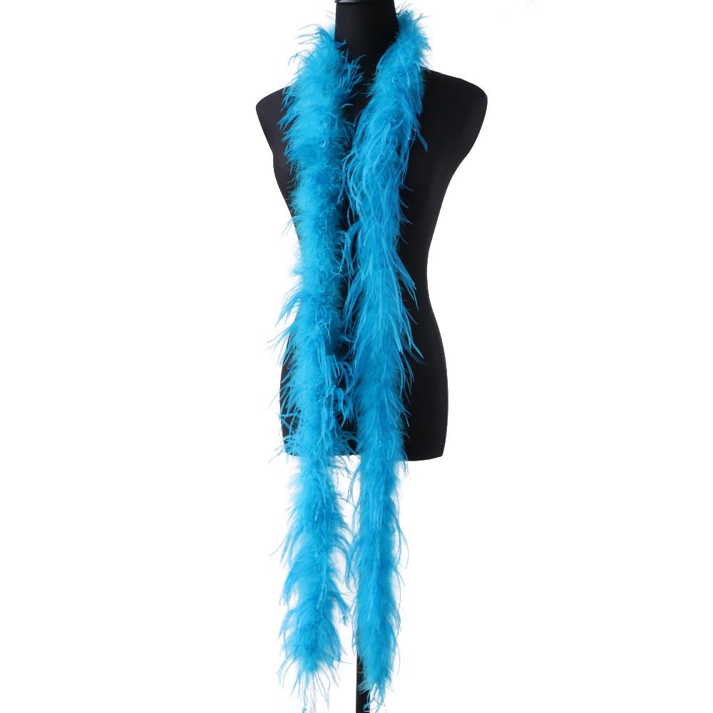 1Ply Ostrich Feather Boa Long High Quality Ostrich Feather Scarf Trims for Party Halloween Clothing Decoration Shawl 2 Meters