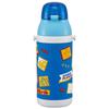 Skater Stainless Steel Children's Water Bottle 380ml Straw Drinking 3D Plarail SSPV4 Blue