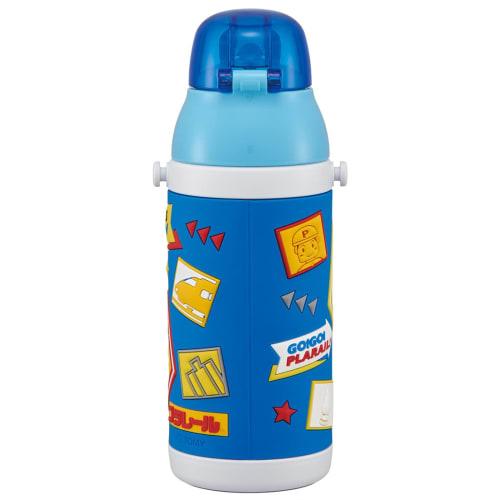 Skater Stainless Steel Children's Water Bottle 380ml Straw Drinking 3D Plarail SSPV4 Blue