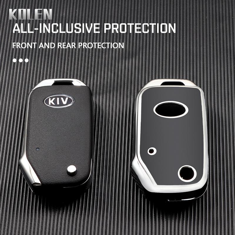 Tpu Car Flip Key Case Cover Shell Fob For Kia Sportage R Gt Stinger Gt Sorento Ceed Cd Cerato Forte   Accessories Holder