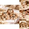 Cute Cartoon Egg Tart Dog Plush Toy With Super Soft Short Pile For Kids And Home Decor