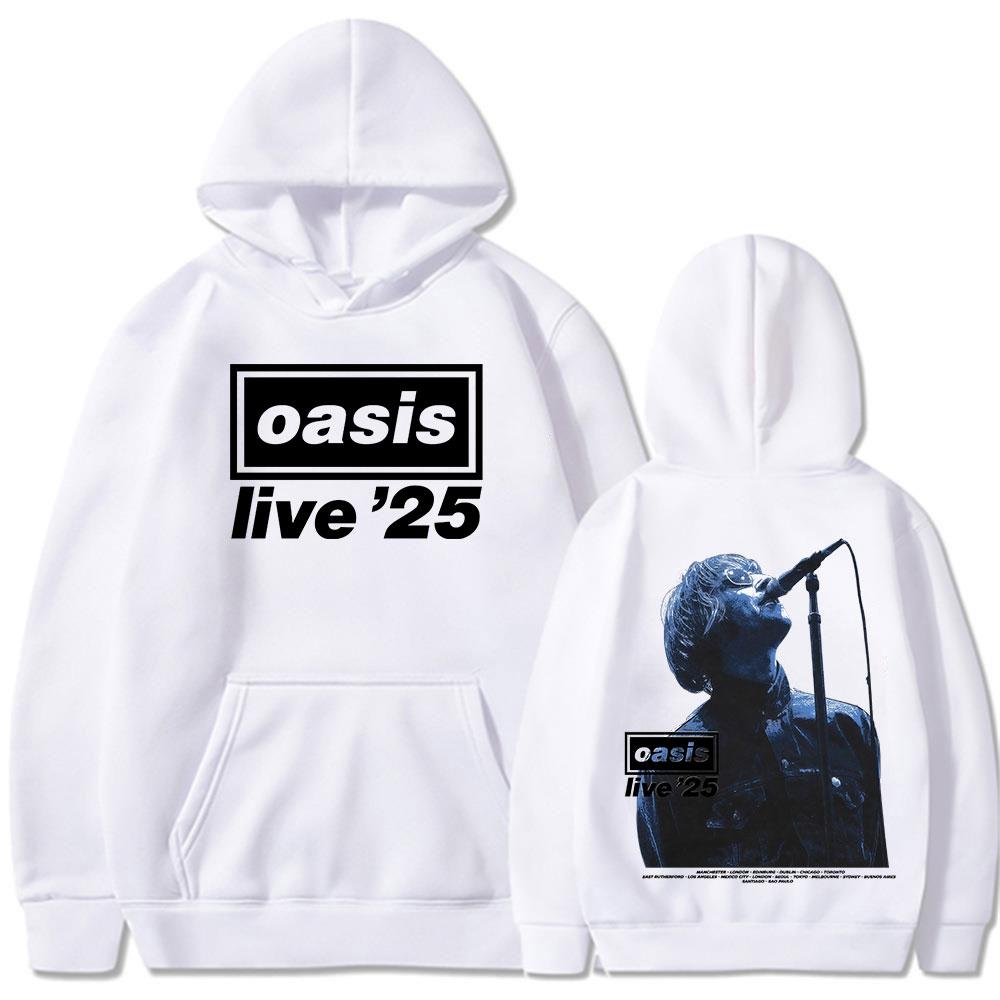 Rock Band O-Oasis Live 25 Tour Merch Hoodies Mode Gothic Vintage Übergroße Mode Langarm Sweatshirt Männer Frauen Pullover
