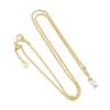 Takeda Jewelry Crystal Bar Pendant Necklace, Silver/Gold, Rectangular Design (Yellow Gold)
