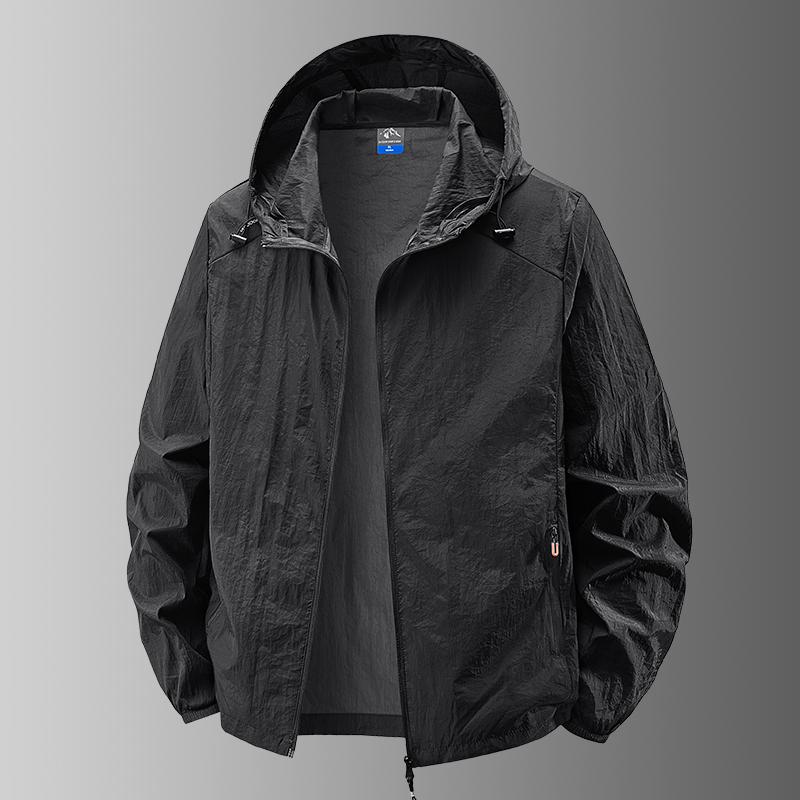 Sommerjacken Herren Mit Kapuze Windbreaker Mäntel Camping Sonnenschutzkleidung Herren Ultradünn Angeln Tragen Mann Sportbekleidung