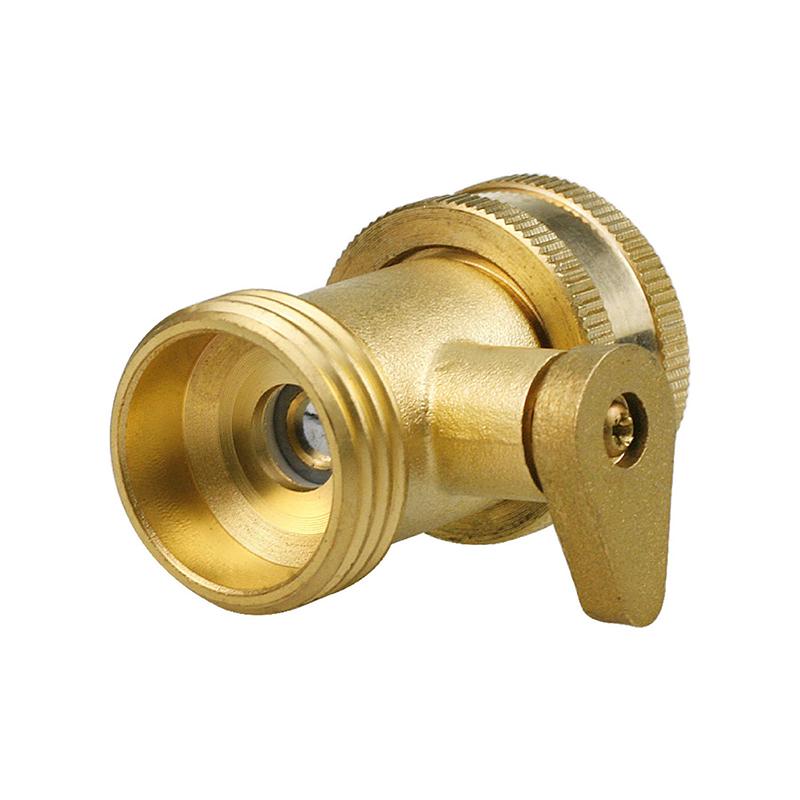 3/4 Garden Hose Shutoff Valve Brass Water Hose Faucet Connector For Garden Watering Coupler Joint Connect Repair
