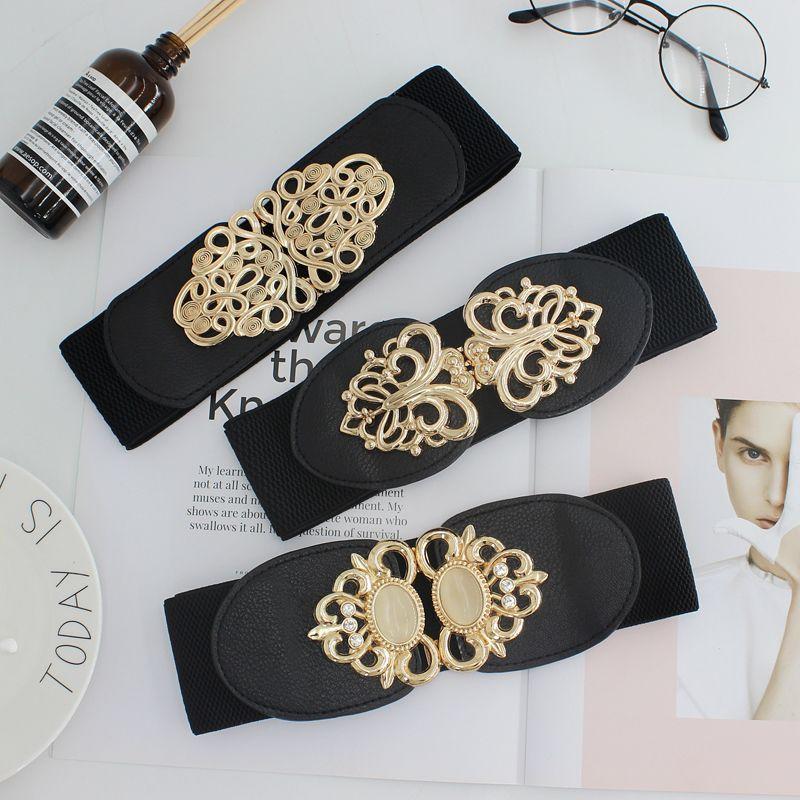 Trendy Womens Black Stretch Waist Belt Offering A Slender Look With Versatile Wear Options