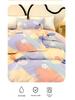 Long-Staple Cotton Brushed Bed Sheet - Solid Color, Thickened, Multiple Sizes (1.2/1.5/1.8m) for Dormitory Single Beds.