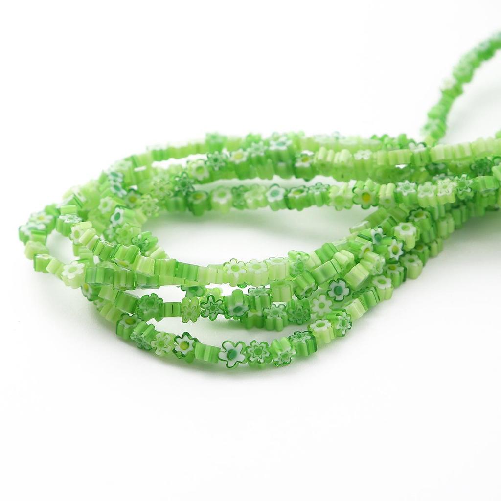 45-Piece Millefiori Glass Flower Beads for Handmade DIY Necklace, Bracelet, and Earring Jewelry