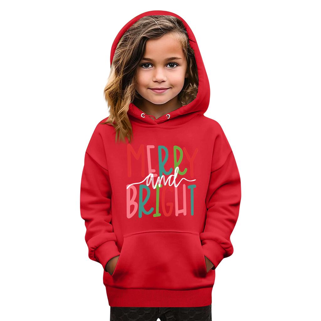 Sweatshirts For Teen Girls Hoodies Long Sleeve Drawstring Pullover Cute Printed Oversized Hoodie Christmas