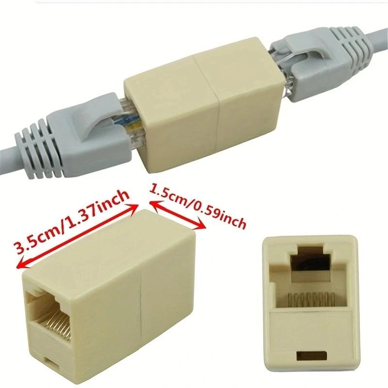 10Pcs Network Ethernet Dual Straight Head Lan Cable Joiner Coupler RJ45 CAT 5 5E 6 6a Extender Plug Network Cable Connector