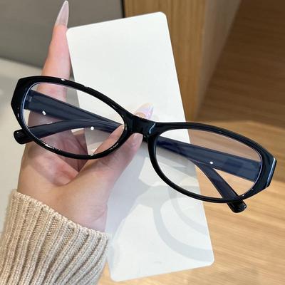 Weinrot Anti-Blaulicht Retro Ovale Brille: Stilvolle, kleine Brille für den angesagten Nude-Look