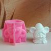 3D Bathrobe Mouse Figurine Silicone Molds for Candle Soap Chocolate Candy Cake Fondant Decoration Gypsum Silicone Molds