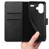 Case - Phonillico® - Xiaomi Redmi Note 13 PRO PLUS 5G - Black Wallet - Leather Effect - Video Support
