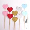 Cake Decoration Five-Pointed Star & Heart Toppers for Birthday Desserts