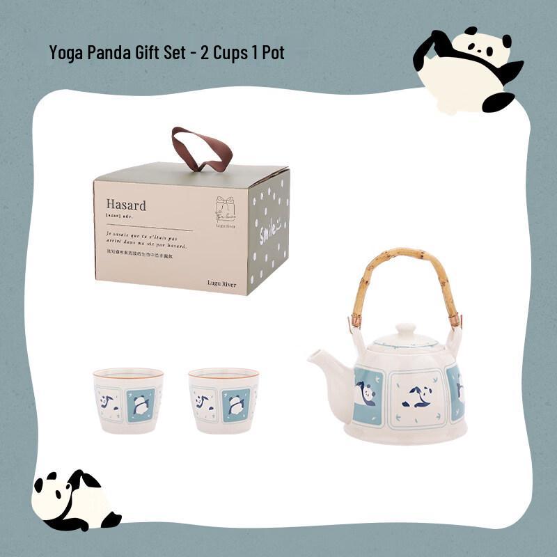 Xihe Yoga Panda Ceramic Teapot and Cup Gift Set