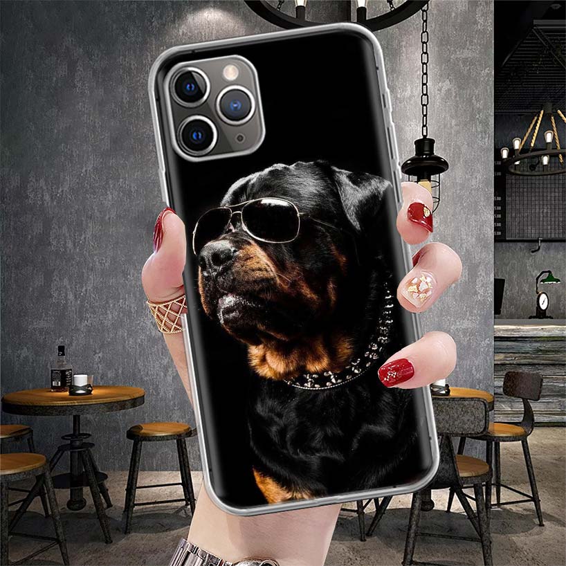 Rottweiler Dog Soft Phone Case For IPhone 11 17 Air 16E 16 Pro Max 15 + 14 Plus 13 Mini 12 Apple 7 SE 8 Fundas Coque 11 17 Air 1