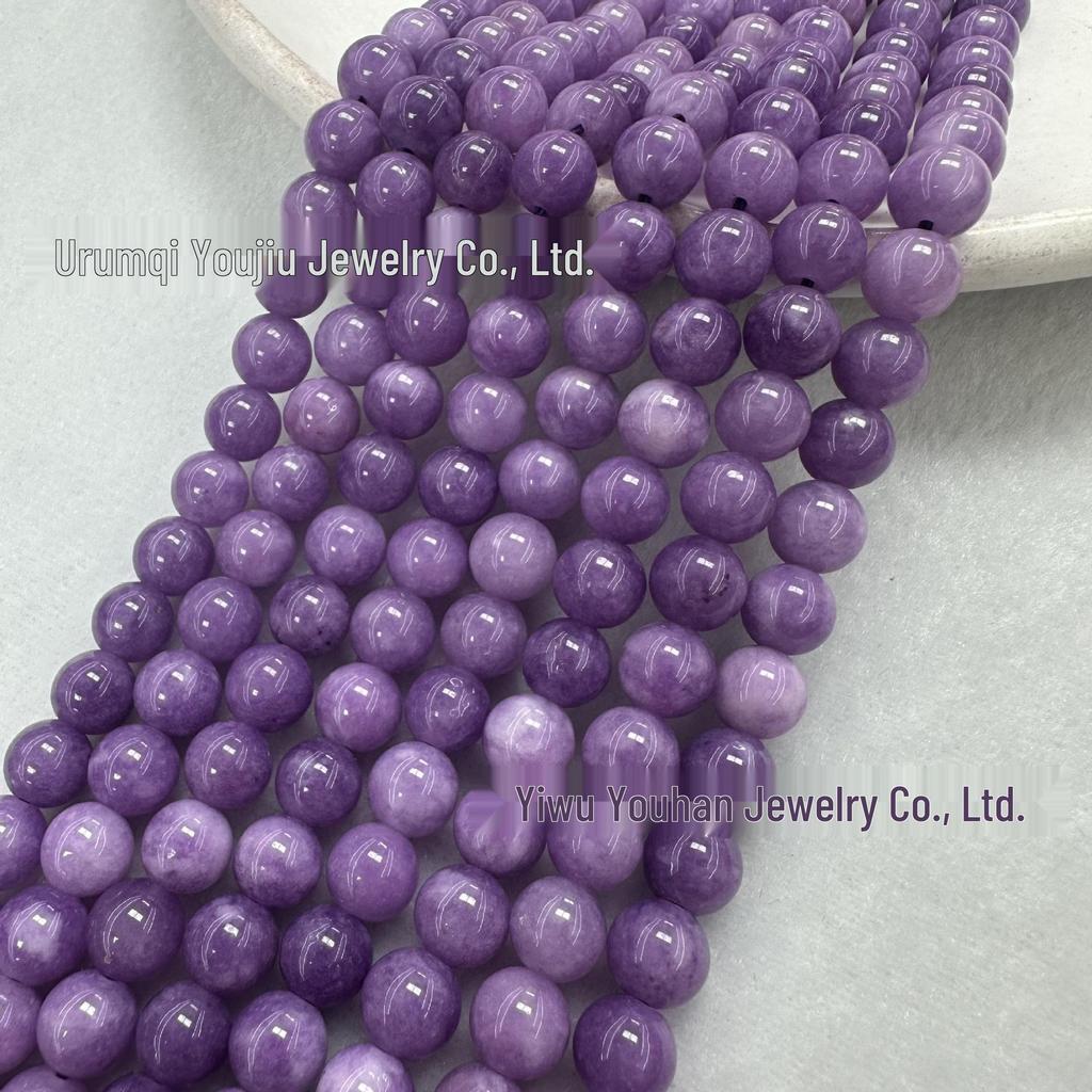 Natural White Stone Enhanced 6-10mm Round Beads String for Three-Color Alxa Bracelet Necklace Accessories