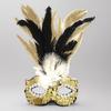 Halloween Party Half Face Mask Feather Sequins DIY Princess Masquerade Cosplay Prop