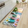 1 ks Plážový vzor měkkých kamenů Podložka na podlahu Moderní kuchyňský polyesterový koberec Protiskluzový Barevný Vnitřní koberec, Pro domácí koupelnu ložnici obývací pokoj dekor