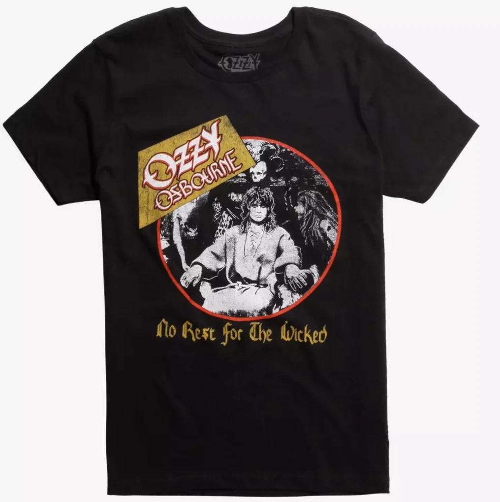 Ozzy Osbourne NO REST FOR THE WICKED 100% Cotton T-shirt Mens Tees Top NWT Official Front & Back Design XL