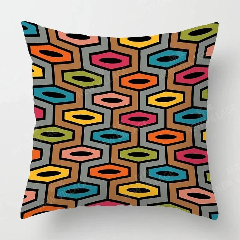Nordic Fall Home Decor Autumn Throw Pillow Case Sofa Cushion Cover Modern   Geometry